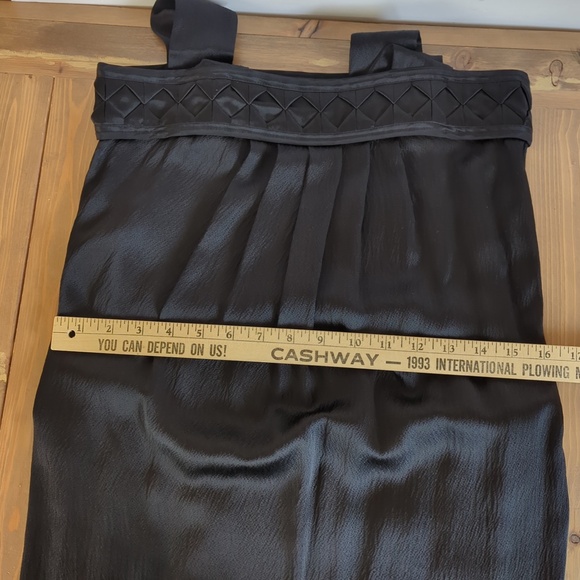 Banana Republic Black Silk Belted Pleated Sleeveless Mini Dress NWT - Picture 9 of 13